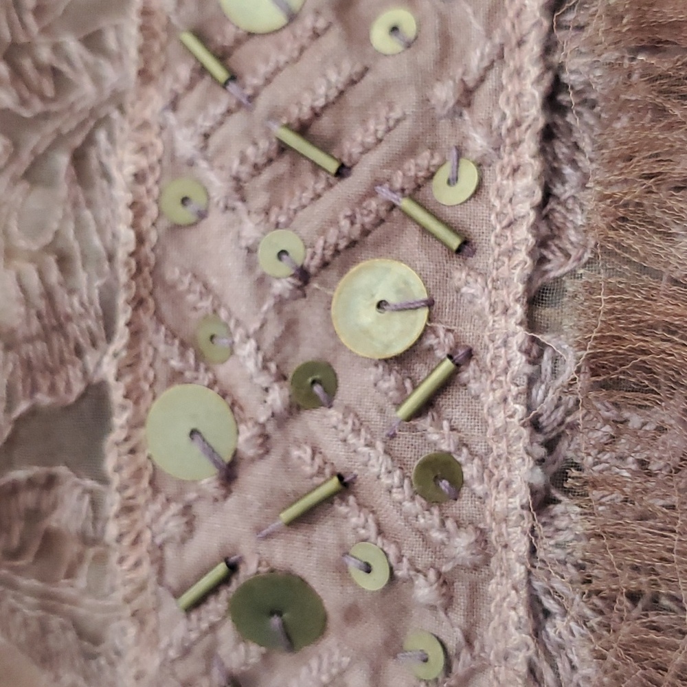 Gimmicks By Bke Sequin & Beaded Button Back Top - image 4